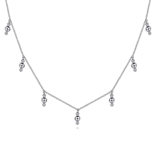 GABRIEL & CO STERLING SILVER BUJUKAN COLLECTION DROPLETS NECKLACE 17.5