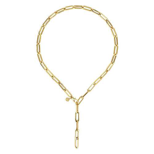 GABRIEL & CO 14K YELLOW GOLD Y CHAIN 20