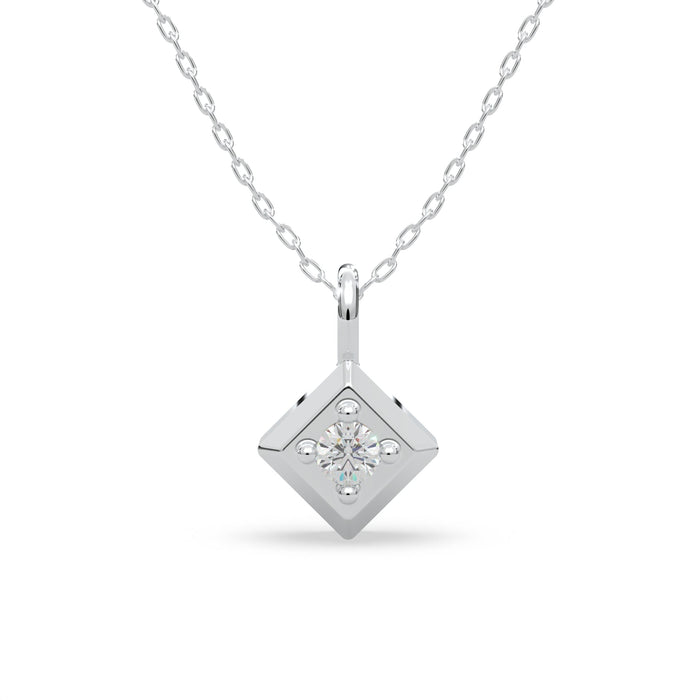 ICE COLLECTION MODERN ELECTRUM SOLITAIRE DIAMOND ORIGIN PENDANT WITH ONE 0.05CT ROUND H VS2 DIAMOND 20