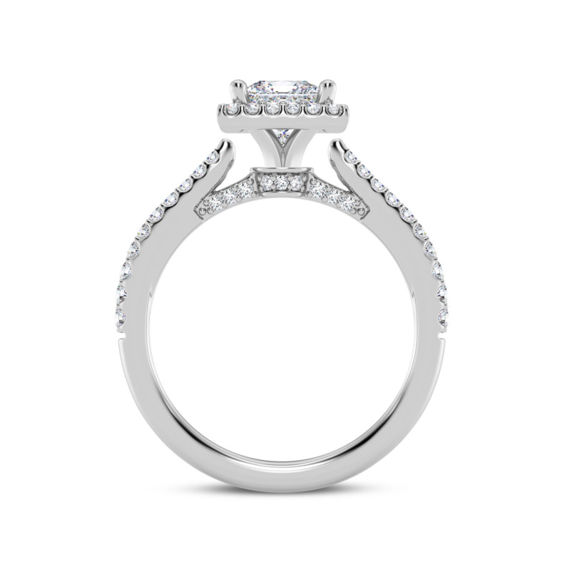 Princess Halo Engagement Ring