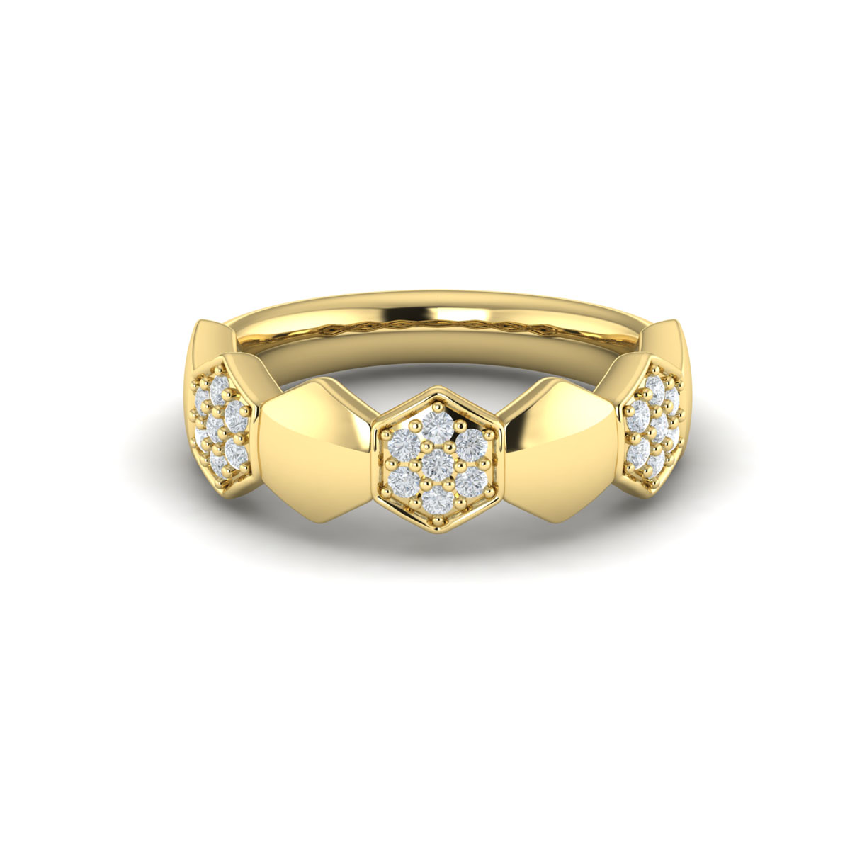 Yellow & White Gold Bypass Diamond Fashion Ring | CDD2910-T | Valina