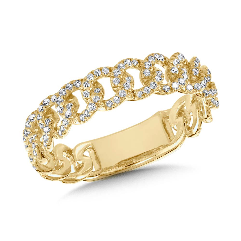 14K Gold Cuban Link Necklace w/ Bezel Setting Diamond 1 Diamond / 17