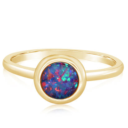 Custom Australian Opal Ring in Platinum & Yellow Gold | Exquisite Jewelry  for Every Occasion | FWCJ