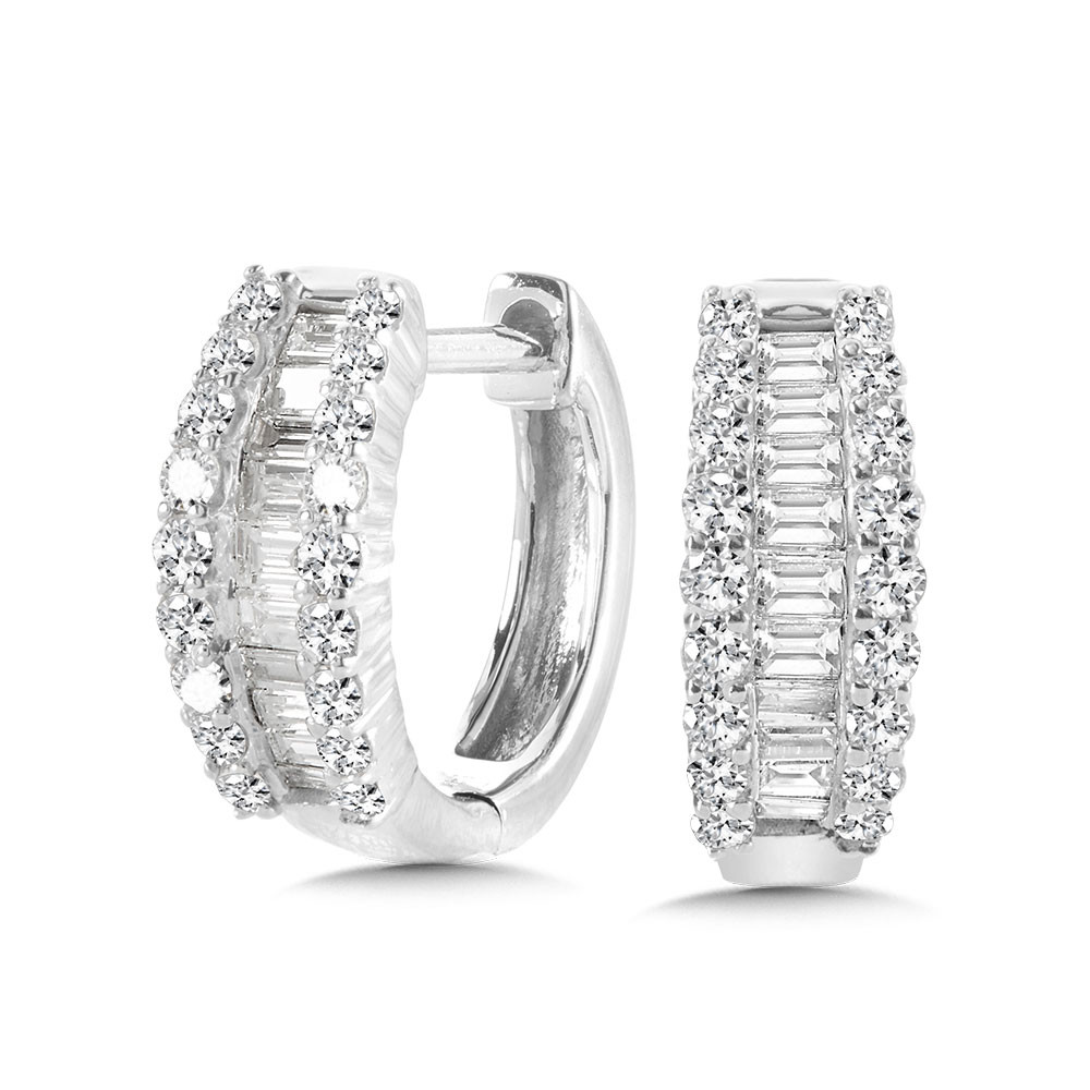 Diamond Huggie Earrings