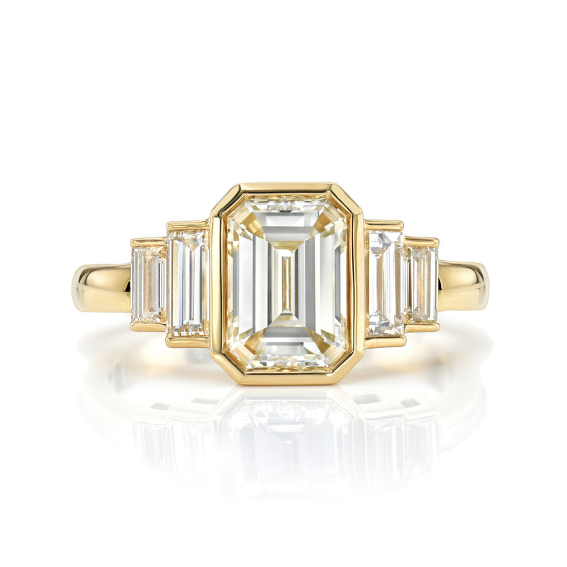 Two-Row Diamond Engagement Rings 14K Gold 1.18 carat SI Glitz Design  (G-H/SI1-SI2)