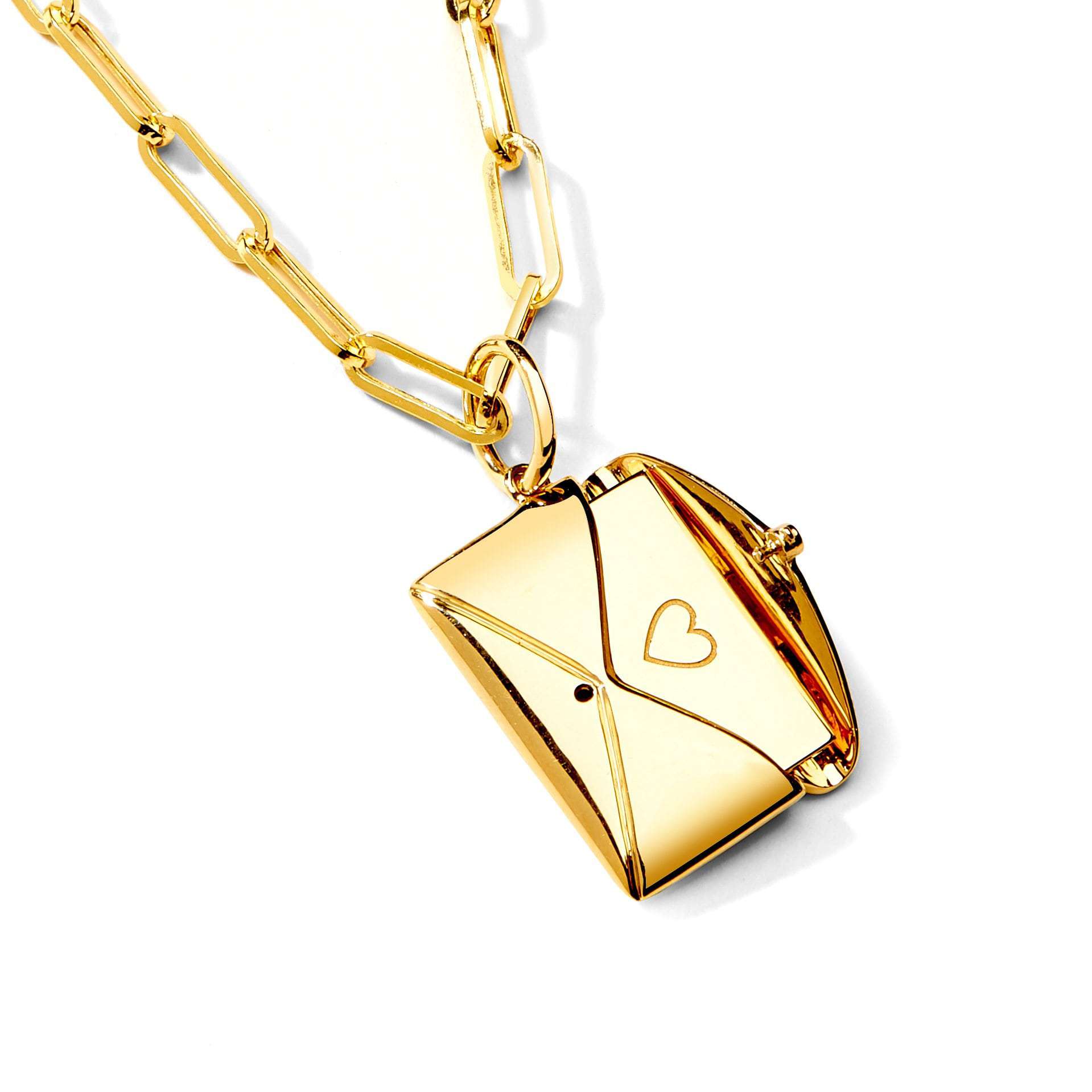 Diamond Padlock Initial Letter Pendant 18K Yellow Gold