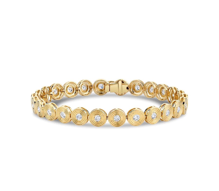 Buy 14KT Yellow Gold Bracelet With Diamonds Online | ORRA
