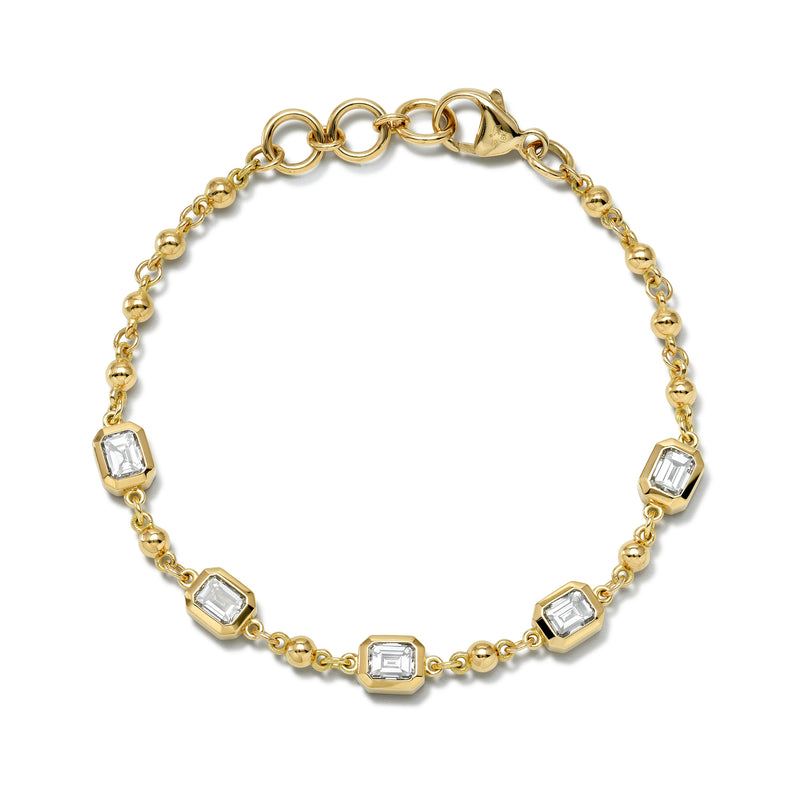 9ct Yellow Gold Marquise Sapphire and Link Necklet 16.5