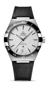 Omega Constellation Co-axial Master Chronometer 41mm Stainless Steel Grey Dial Black Leather Strap