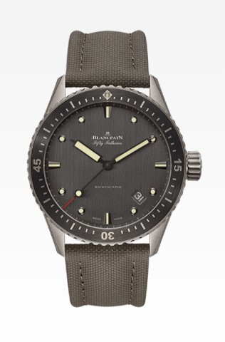 Blancpain Fifty Fathoms Bathyscaphe 38mm Stainless Steel Grey Dial