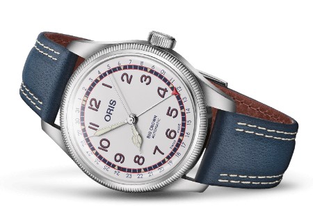 Oris Big Crown Hank Aaron Limited Edition 1452/2297 Stainless Steel Blue Leather Strap