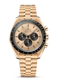 Omega Speedmaster Co-axial Maser Chronometer Moonwatch 18k Moonshine Gold 42mm 31060425099002 Serial #84468023