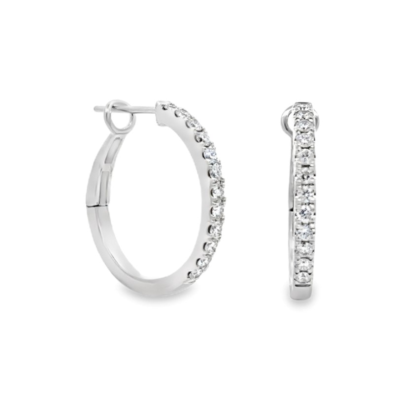 0.50ct Diamond Hoop Earrings