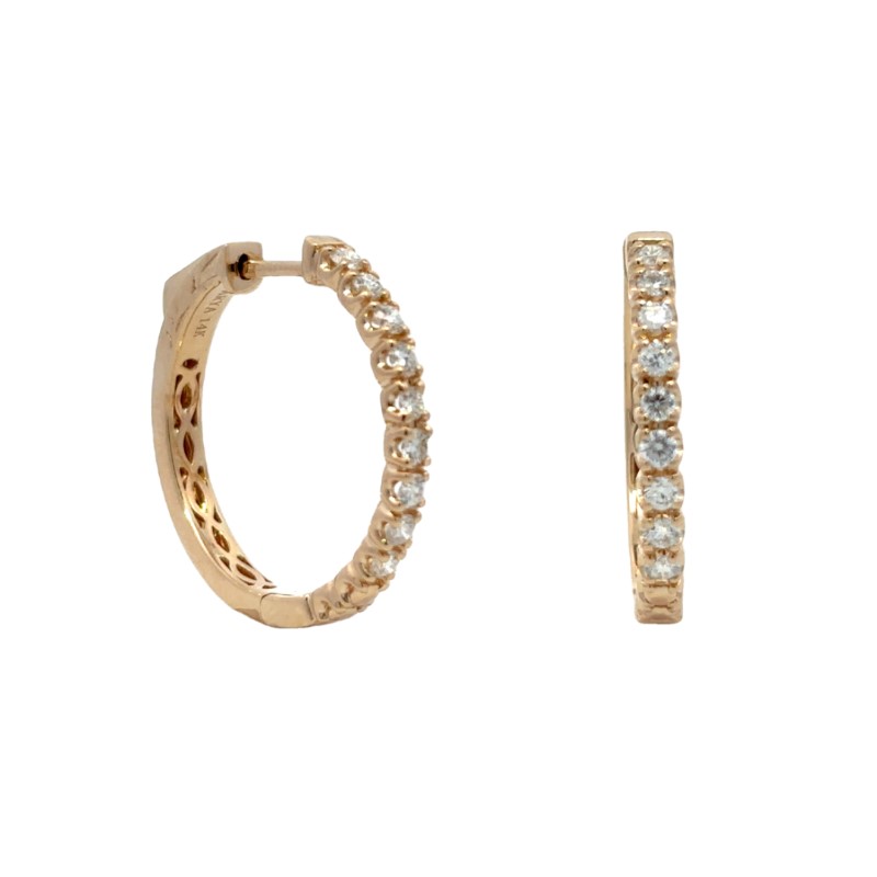 0.60ct Diamond Hoop Earrings