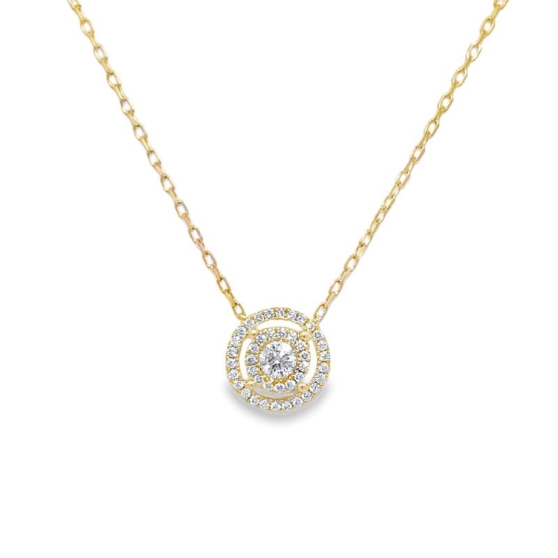 Diamond Double Halo Necklace