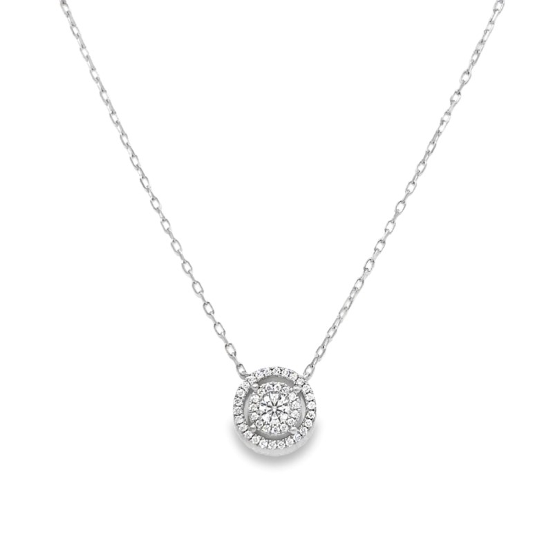 Diamond Double Halo Necklace