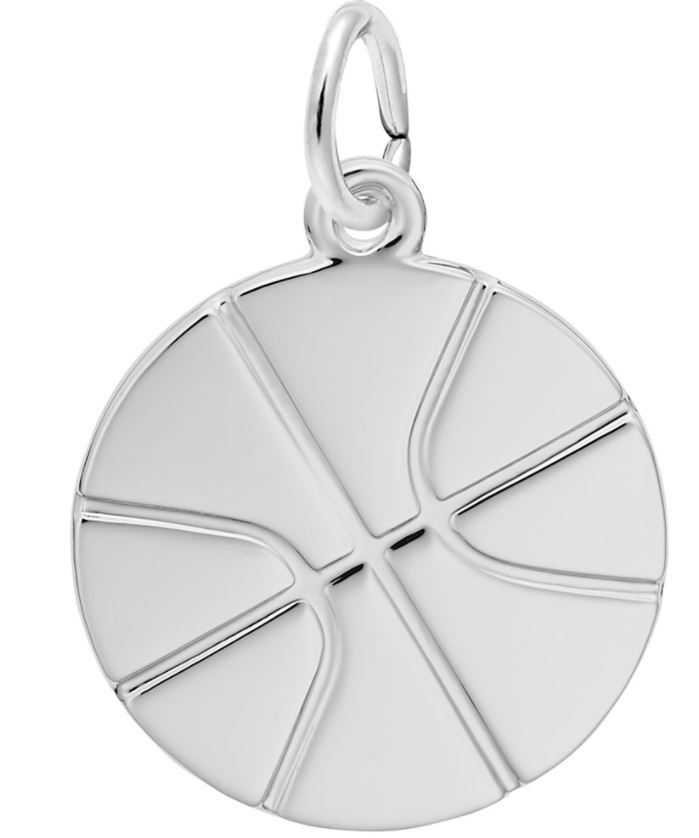 Sterling Silver Basketball Disc