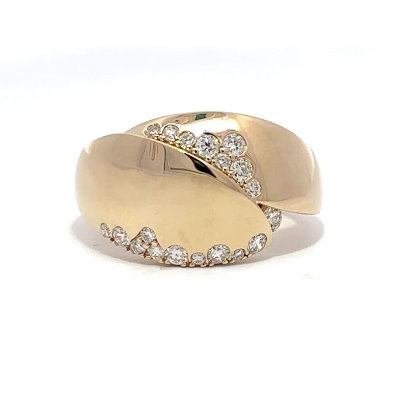 Domed Diamond Ring