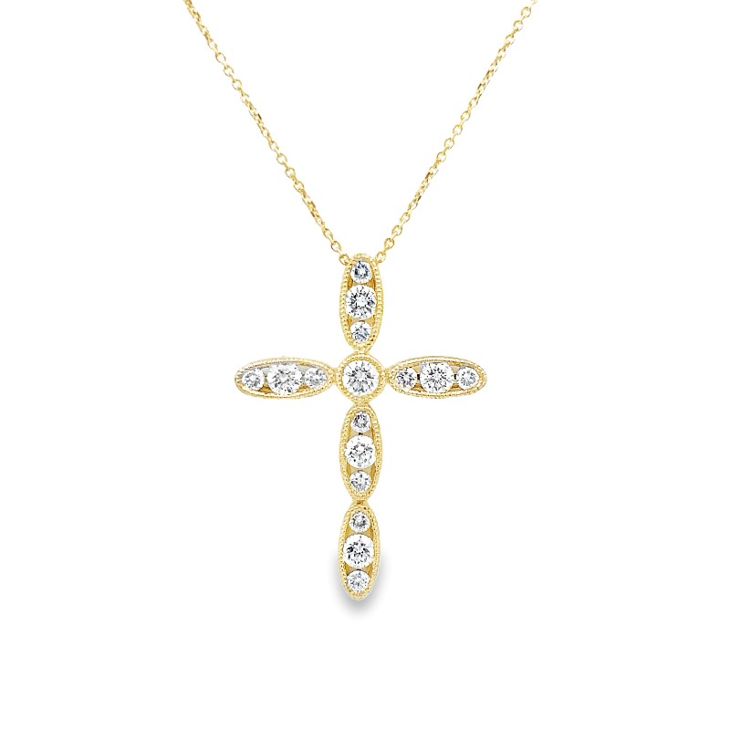 0.50ct Diamond Cross Pendant Necklace