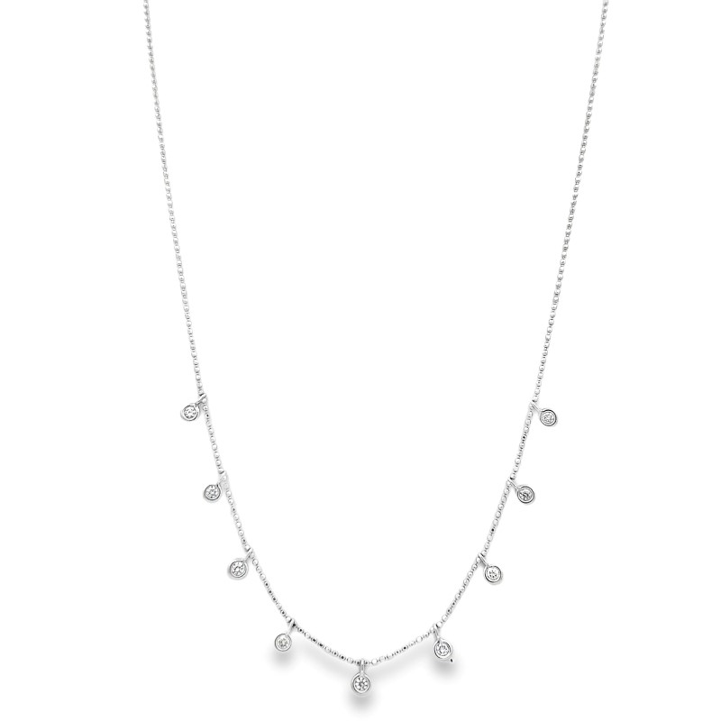 0.31ct 9 Diamond Cleopatra Style Necklace