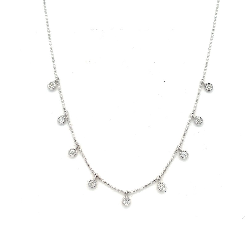 0.50ct 9 Diamond Cleopatra Style Necklace