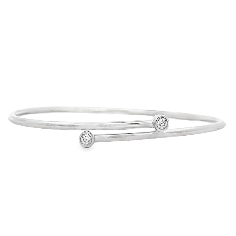 0.20ct Diamond Bypass Bezel Bangle