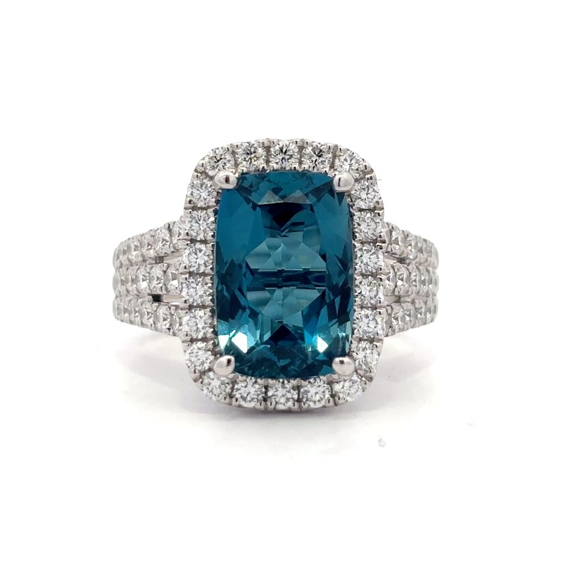 Charles Krypell London Blue Topaz and Diamond Pastel Ring