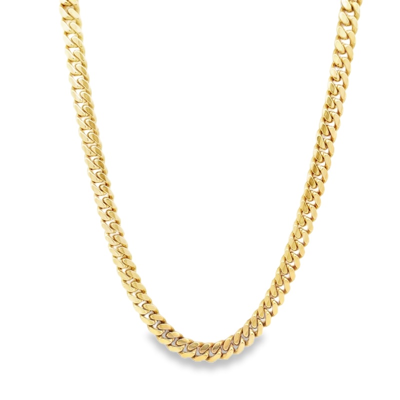 Estate 18 Karat Yellow Gold Cuban Link Chain Measuring 26 Inches  65.19 dwt