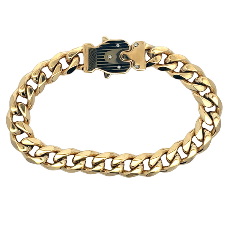 Italgem Gold Plated Stainless Steel 8 inch Bracelet