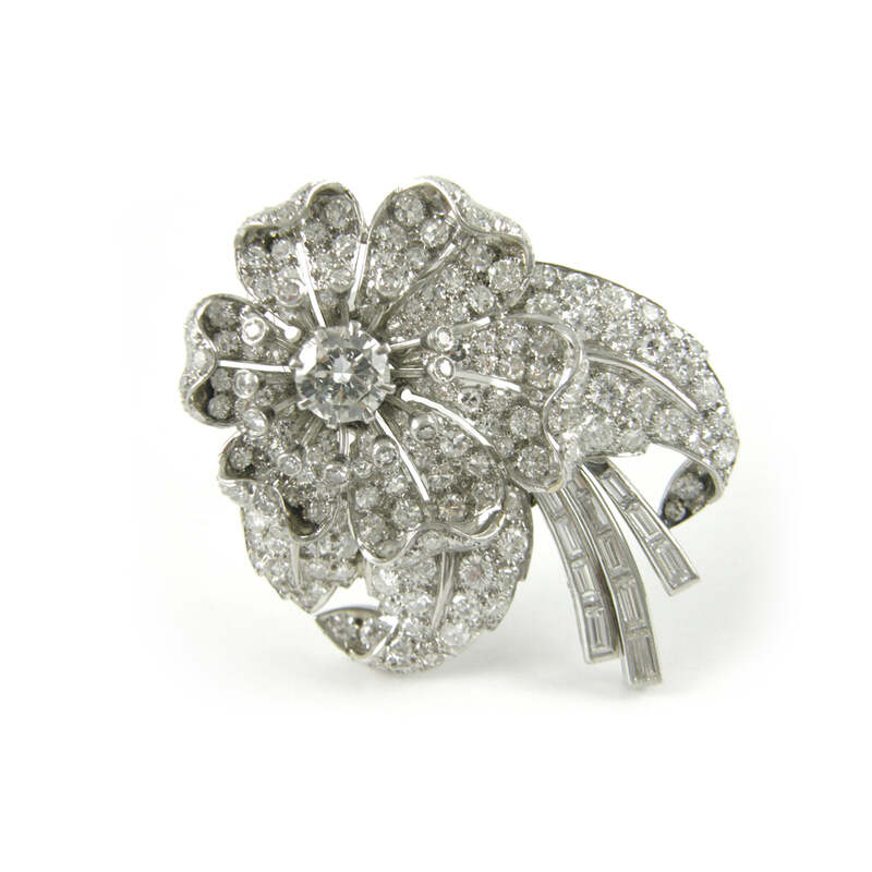 Diamond Pins & Brooches 001-180-00708 14KY Charleston, Joint Venture  Estate Jewelry
