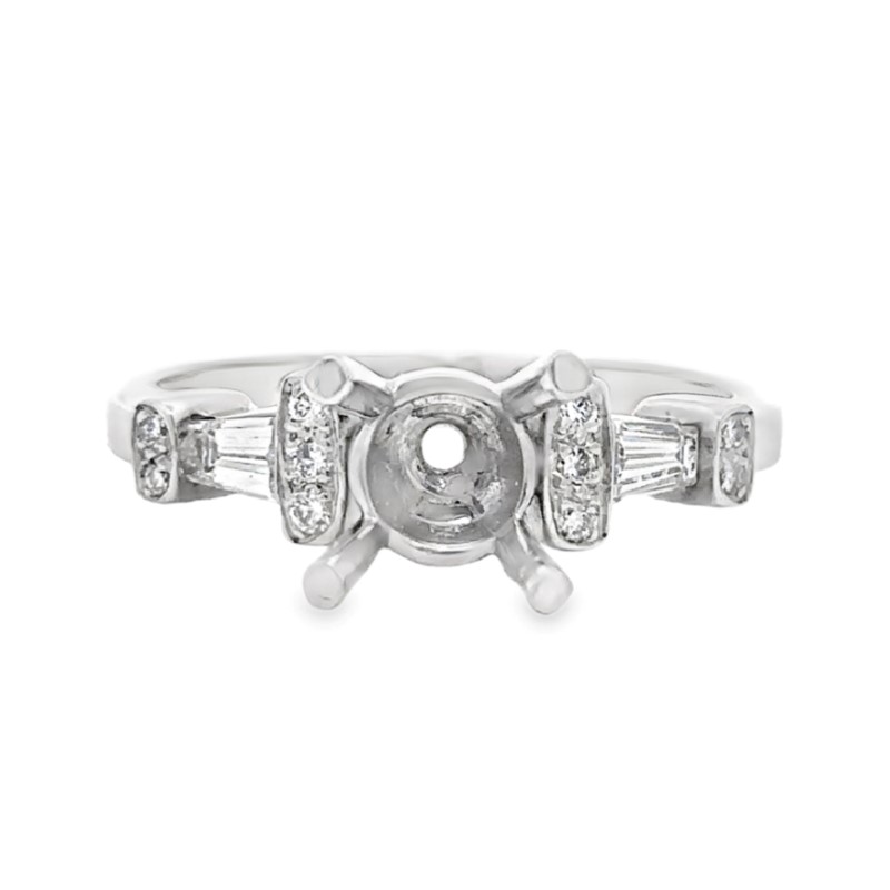 Platinum Diamond Semi-Mount Ring