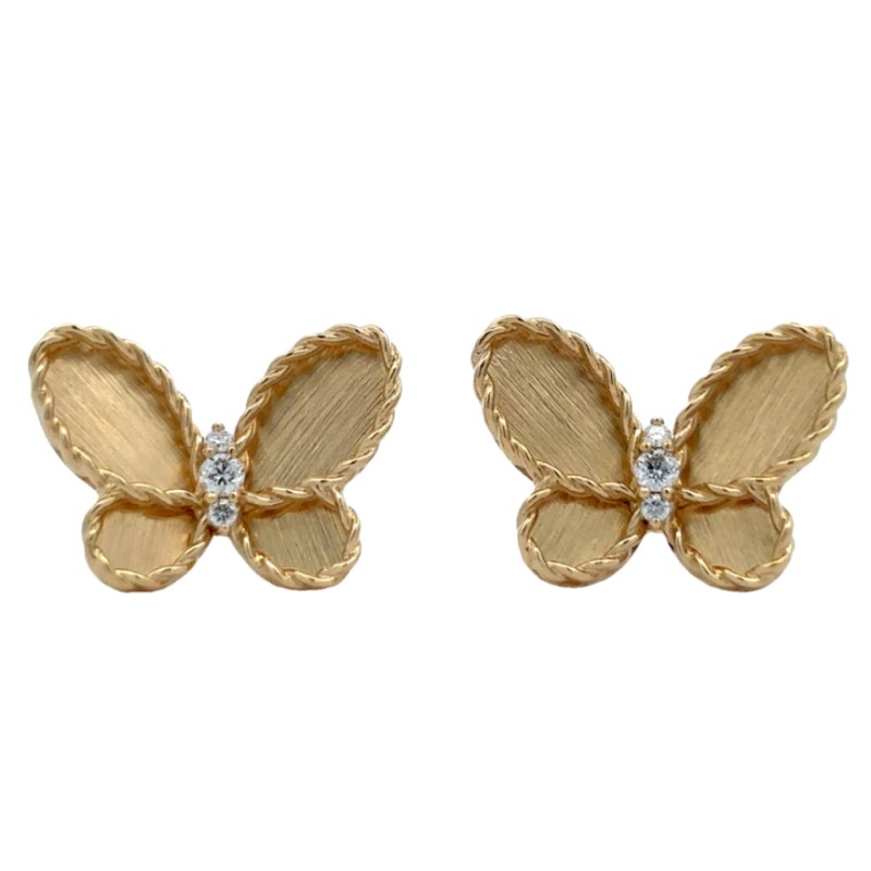 Roberto Coin Diamond Butterfly Earrings