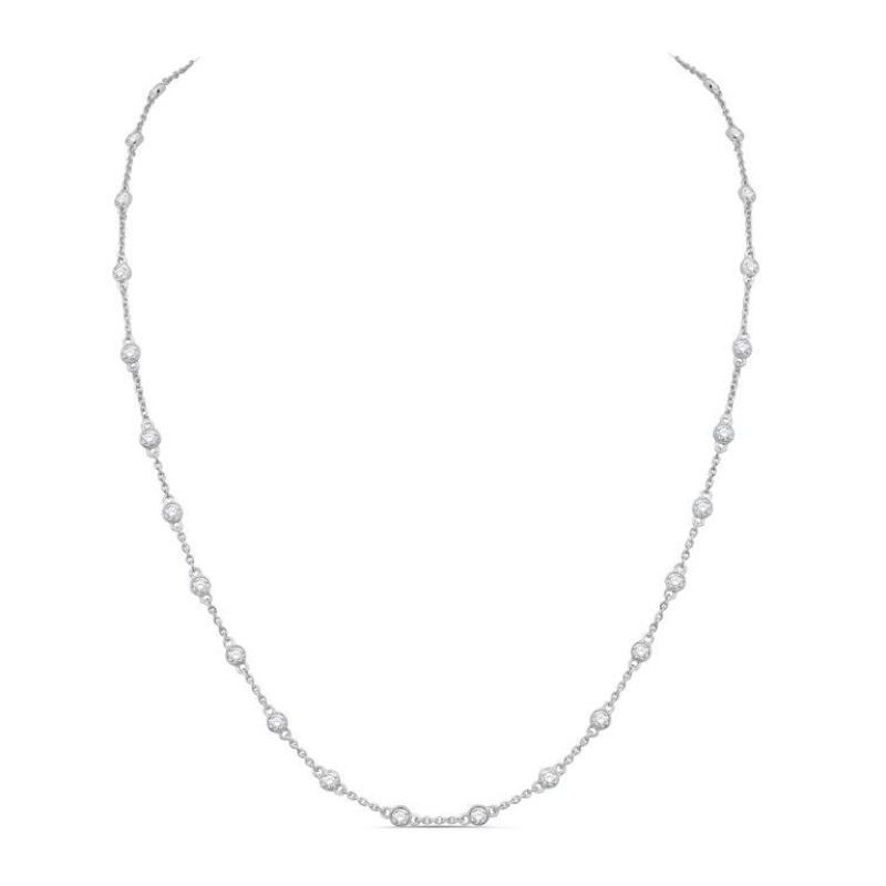1.0 Carat Diamond By The Inch Necklace