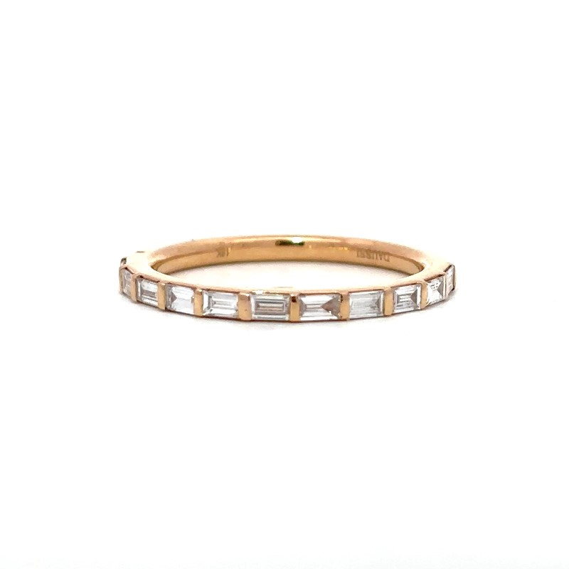 Henri Daussi Halfway Diamond Wedding Band