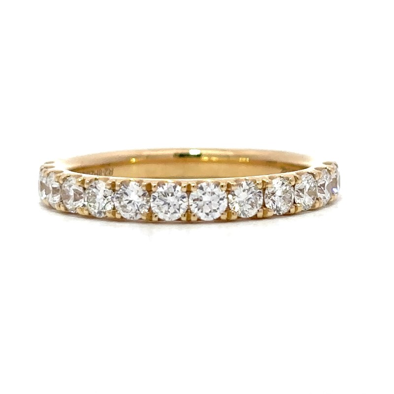 Henri Daussi Halfway Diamond Wedding Band