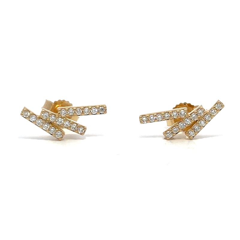 3 Bar Diamond Earrings