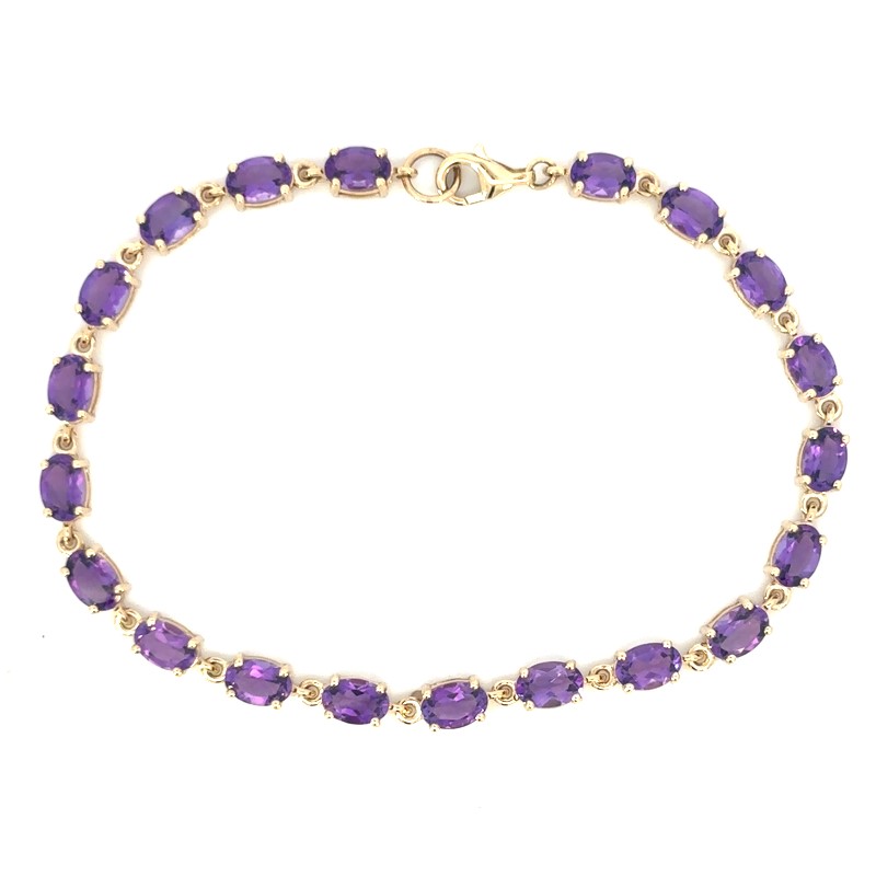 Amethyst Link Bracelet