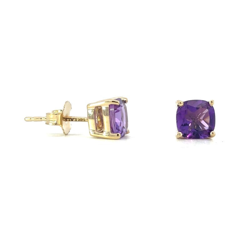 Amethyst Stud Earrings