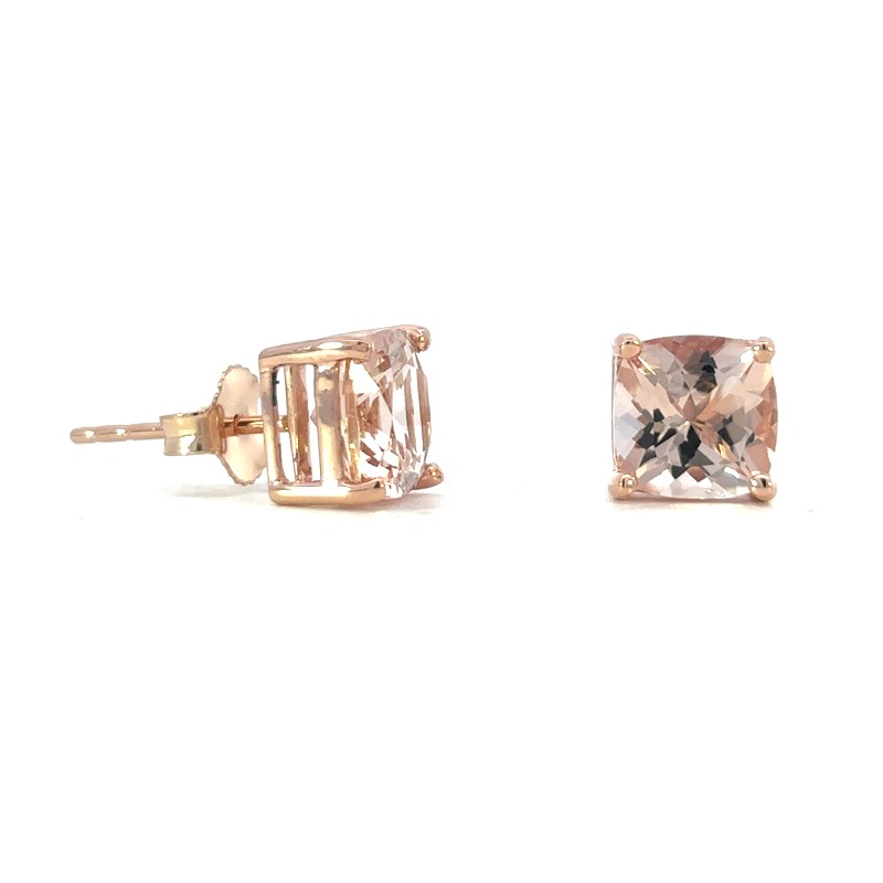 Morganite Stud Earrings