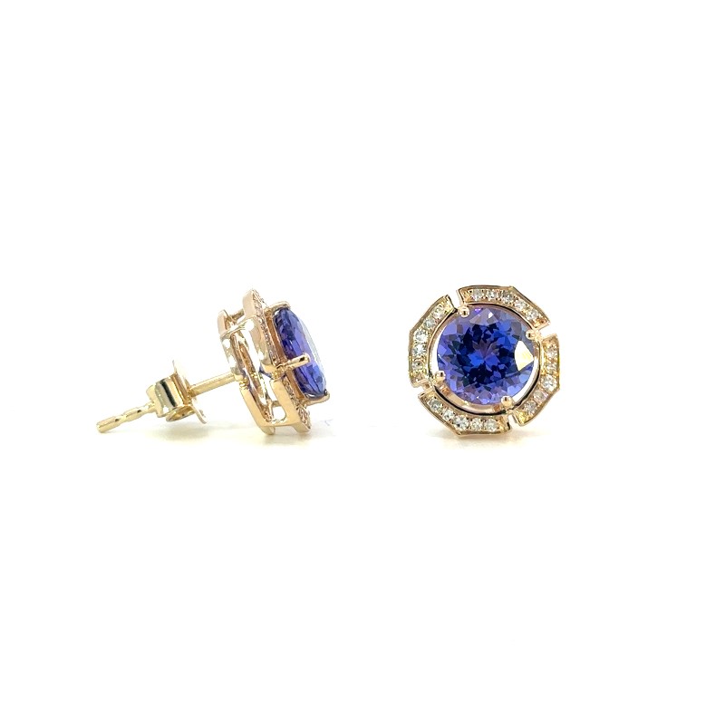 Tanzanite And Diamond Earrings