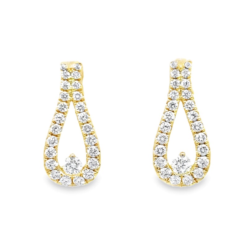 Charles Krypell Floating Diamond Teardrop Earrings