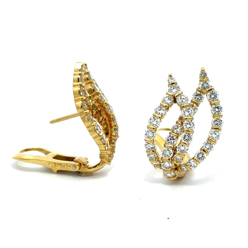 Estate Diamond Leaf Earring