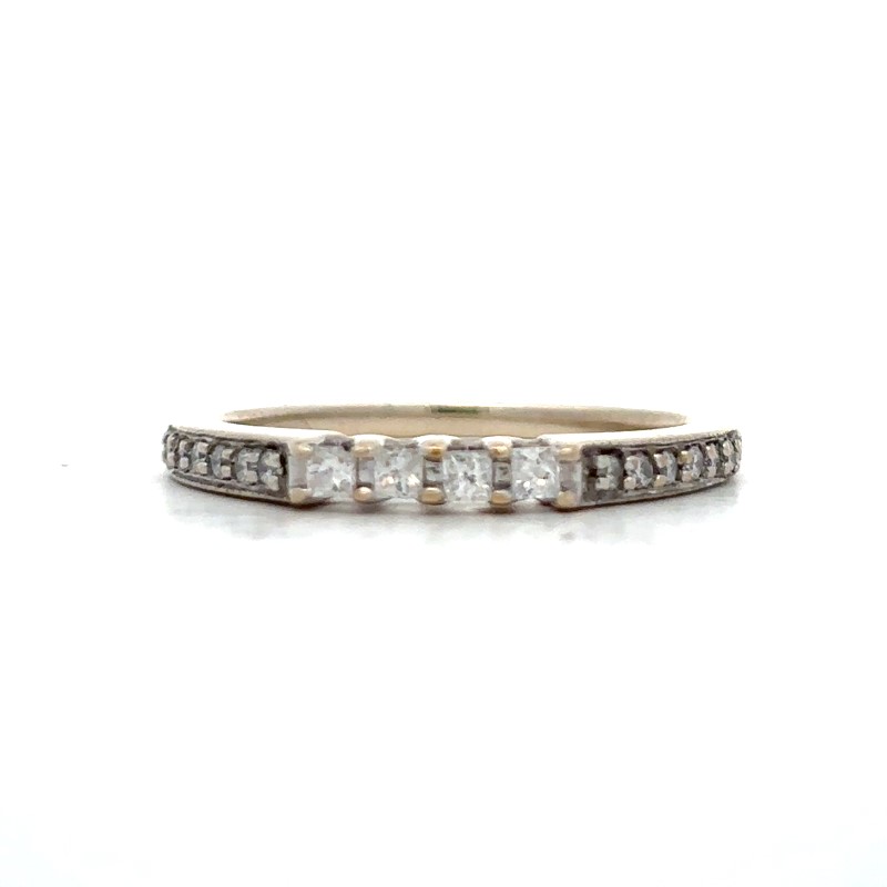 Estate Princess Cut And Full Cut Diamond Band