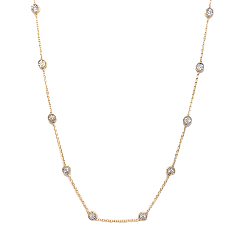 Diamond 12 Station Necklace