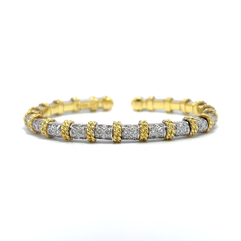 Estate Cassis Diamond Flex Bangle.