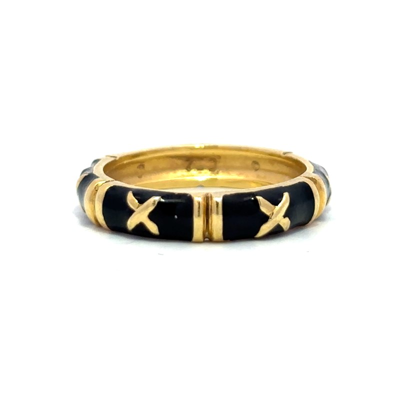 Estate Hidalgo Black Enamel Band