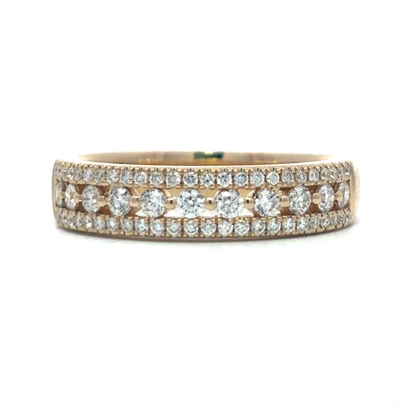 3 Row Diamond Band