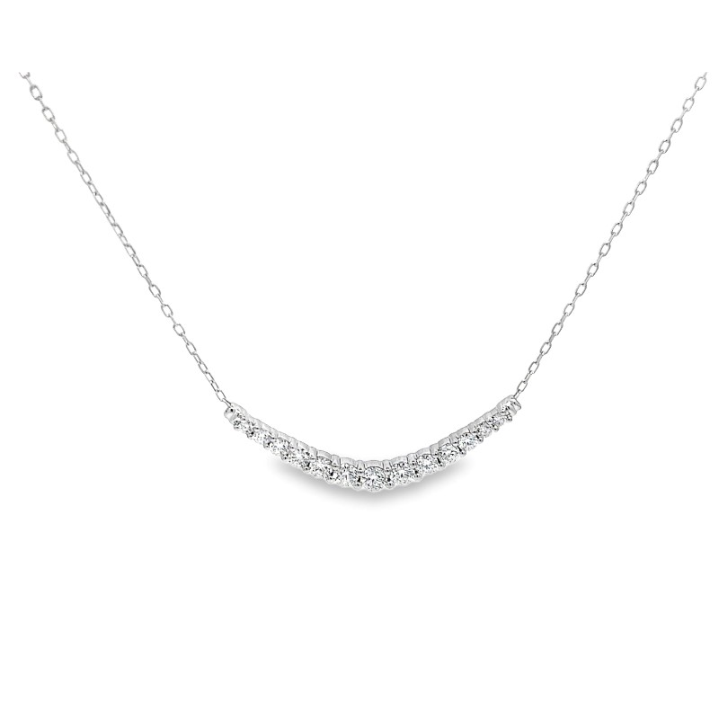 1.0ct Diamond Smile Necklace