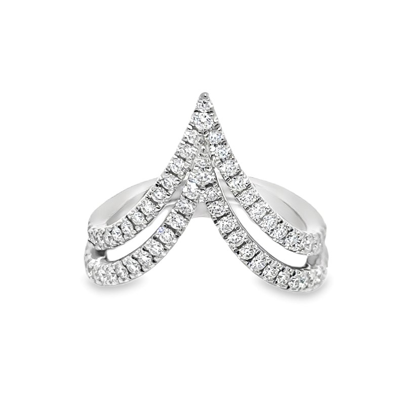 Charles Krypell Diamond Chevron Ring