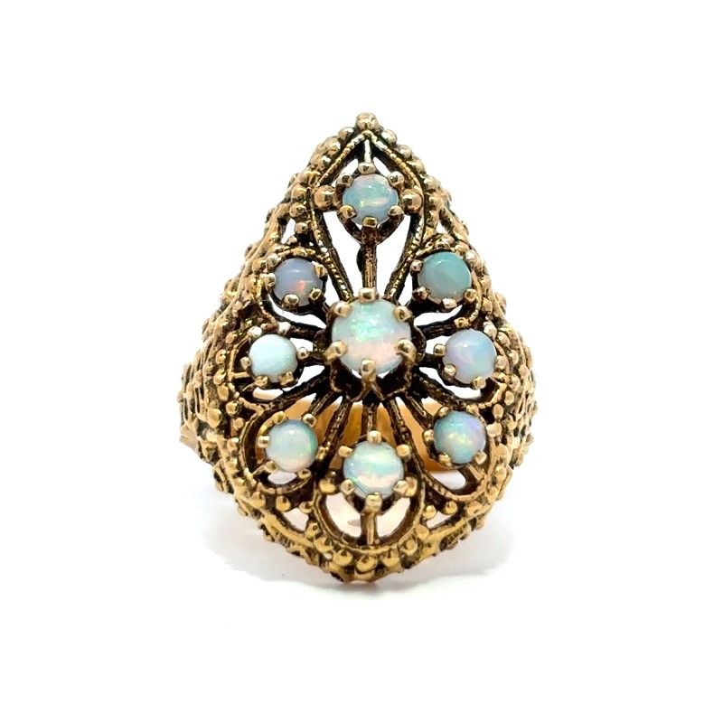 Estate Opal Navette Ring